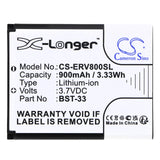Батерия за мобилен телефон Sony Z800, G700, K800i, Z750 BST-33 LiIon  3,7V 900 mA Cameron Sino