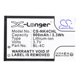 Батерия за мобилен телефон NOKIA 6100, 6200, 107, 108  BL-4C  LiIon 3,7V 900mAh CAMERON SINO