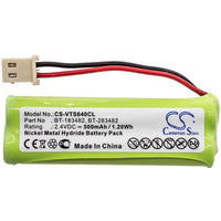 Батерия за телефон 2.4V NiMH 500mAh BT-183482 за V TECH 89134801; DS6401DS6401 Cameron Sino