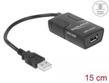 Адаптер Delock USB Isolator with 5 kV Isolation, 1 x USB 1.1 type-A male (host), 1 x USB 1.1 type-A female (device, 1 x DC jack, 15cm