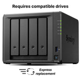Мрежов сторидж Synology NAS DS925+, за 4 диска, AMD Ryzen V1500B, 4GB DDR4 SODIMM