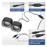 ACT Стерео колонки Eminent 2.0, USB захранване, 2 х 3W