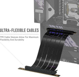 Кабел EZDIY-FAB Riser Cable Right Angle 200mm PCI-E x16 4.0