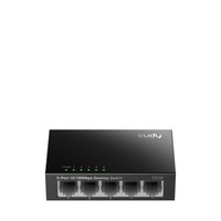 Суич Cudy FS105, 5-портов 10/100 Mbps RJ 45, Метален корпус, Черен