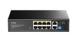 Суич Cudy GS1010P V3.0 , 8-портов 10/100/1000 Mbps RJ 45, 2xUplink порта - Черен