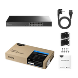 Суич  Cudy GS1016L, 16x порта, 10/100/1000, метален, за 19" шкаф