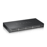 Суич ZyXEL GS-2220-50, 48-портов Layer2+, 44x Gb+ 4x Gbcombo (RJ45/SFP) + 2x Gb SFP, управляем