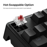 Геймърска Механична клавиатура Keychron C3 Pro 8K QMK - Super Red Switch, Hot-Swappable, RGB