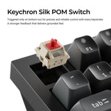Безжична механичка клавиатура Keychron Q6 Ultra 8K Black - Silk POM Switch Red