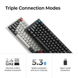 Безжична механичка клавиатура Keychron Q6 Ultra 8K Black - Silk POM Switch Red