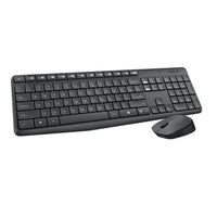 Kомплект безжични клавиатура с мишка Logitech MK235, Тъмносив