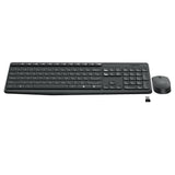 Kомплект безжични клавиатура с мишка Logitech MK235, Тъмносив