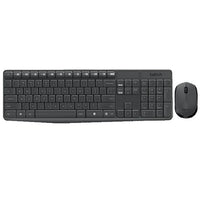 Kомплект безжични клавиатура с мишка Logitech MK235, Тъмносив