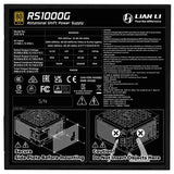 Захранващ блок Lian Li RS 1000W 80+ Gold PCIe 5.1, ATX 3.1, RS Hub - Черно