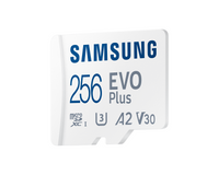 Карта памет Samsung EVO Plus, microSDXC, UHS-I, 256GB, Адаптер