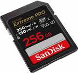 SanDisk Карта памет Extreme Pro SDXC 256GB 280MB/s & 100Mb/s Class 10 UHS-II