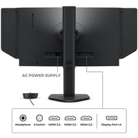 Монитор ZOWIE XL2566 Plus 400Hz DyAc, TN, 24.1inch, Wide, Full HD, HDMI, DP, Черен