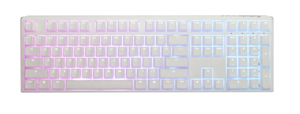 Геймърскa механична клавиатура Ducky One 3 Pure White Full Size Hotswap Cherry MX Silver, RGB, PBT Keycaps