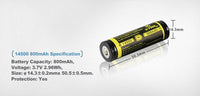 Акумулаторна батерия LiIon  AA R6  3,7V 800mAh  XTAR