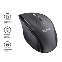 Безжична оптична мишка LOGITECH M705 Marathon, USB, Черен