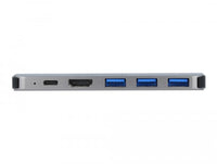 Докинг станция Delock 87753, За MacBook, HDMI 4K, USB-A, USB-C, PD, Сив