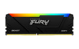 Памет Kingston FURY Beast Black RGB 16GB(2x8GB) DDR4 2666MHz CL16 KF426C16BB2AK2/16