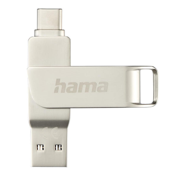 HAMA Флаш памет "C-Rotate Pro", USB-C 3.1/3.0, 64GB, 70MB/s, сребрист