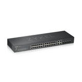 Суич ZYXEL GS1920-24V2, 24 портов Gigabit Smart-Managed,Fanless, за монтаж в шкаф