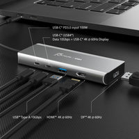 5-портов хъб j5create Mini Dock JCD401 USB4, USB-C, 4K HDMI