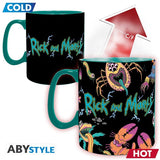 Чаша ABYSTYLE RICK AND MORTY Heat Change Mug Spaceship, Сменящ се цвят, King size, Черен