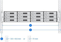 Комплект за релси за стелаж Synology RKS-02, 61 cm, Сив