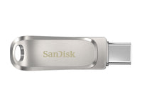 SanDisk Ultra Dual Drive Luxe USB Memory, 64GB, USB 3.1 Gen 1, USB-C, Silver