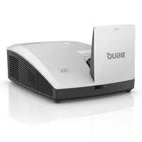 Видеопроектор BenQ MH856UST, DLP, FHD, 3500ANSI, 10000:1, Ултракъсофокусен, със стойка в комплекта, бял