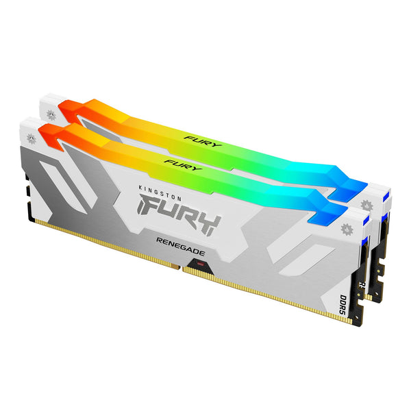 Памет Kingston Fury Renegade White RGB 32GB(2x16GB) DDR5 6400MHz CL32 KF564C32RWAK2-32