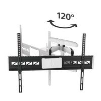 Стенна стойка за TV HAMA, Регулируема, 46"-90", до 75 кг, Черен/Бял