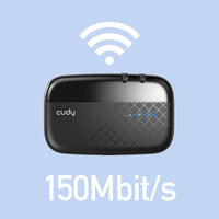 Безжичен рутер Cudy MF4, 4G LTE, 50 Mbps, Черен