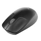 Безжична оптична мишка LOGITECH M190 Full-Size, USB, 1000 dpi, 3 бутона, Тъмно сив