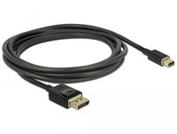 Кабел Delock 84928, Mini DisplayPort мъжко - DisplayPort мъжко, 2.0м, 8K 60 Hz, Черен