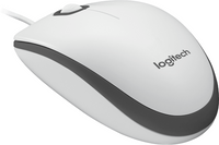 Жична оптична мишка LOGITECH M100, USB, Бял