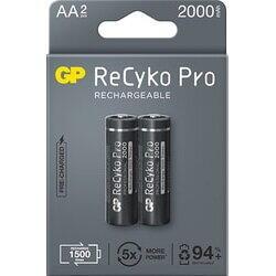 Акумулаторна Батерия GP R6 AA 2100mAh RECYKO + PRO 210AAHCB-EB2 NiMH /до 1500 цикъла/  2 бр. в опаковка GP