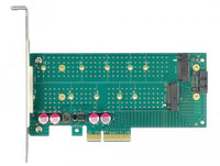 PCI Express x4 карта Delock към 1x M.2 Key B + 1x  M.2 NVMe M.2 Key M, Low Profile