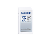 Карта памет Samsung EVO Plus, SD Card, 128GB, Бяла