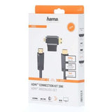 HAMA 205162, HDMI Men - HDMI Men, + HDMI Adapter (Mini / Micro), 1.5 m, Black