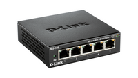 Суич D-Link DGS-105/E, 5 портов, 10/100/1000, Gigabi, метален корпус