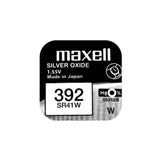 Бутонна батерия сребърна MAXELL SR-41 SW /384/ AG3   1.55V