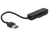 Конвертор Delock, USB 3.0 Type-A мъжко - SATA 6 Gb/s 22 pin, 2.5″ защитен калъф