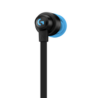 Gaming headphones Logitech G333 In-Ear 3.5 mm + USB-C Adapter, wired, black