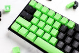 Mechanical Keyboard Caps Ducky Green 31-Keycap Set Rubber Backlit Double-Shot Us Layout