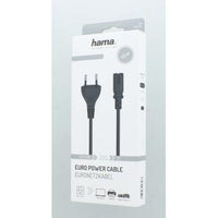 Захранващ кабел HAMA 200732, Euro-plug, 2pin(IEC C7) женско, 1.5 m, Черен