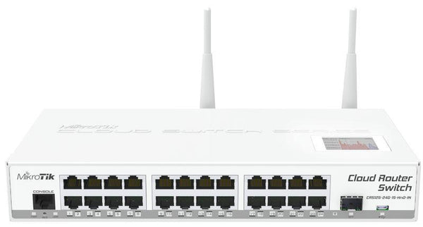 Рутер MikroTik CRS125-24G-1S-2HND-IN, 2.4/5 GHz, 24 порта, PoE